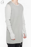 BORIS BIDJAN SABERI Long Sleeve T-Shirt AW22 LS1.2 RF FTN00001+FTJ00001 Light Gray PBBS23 4